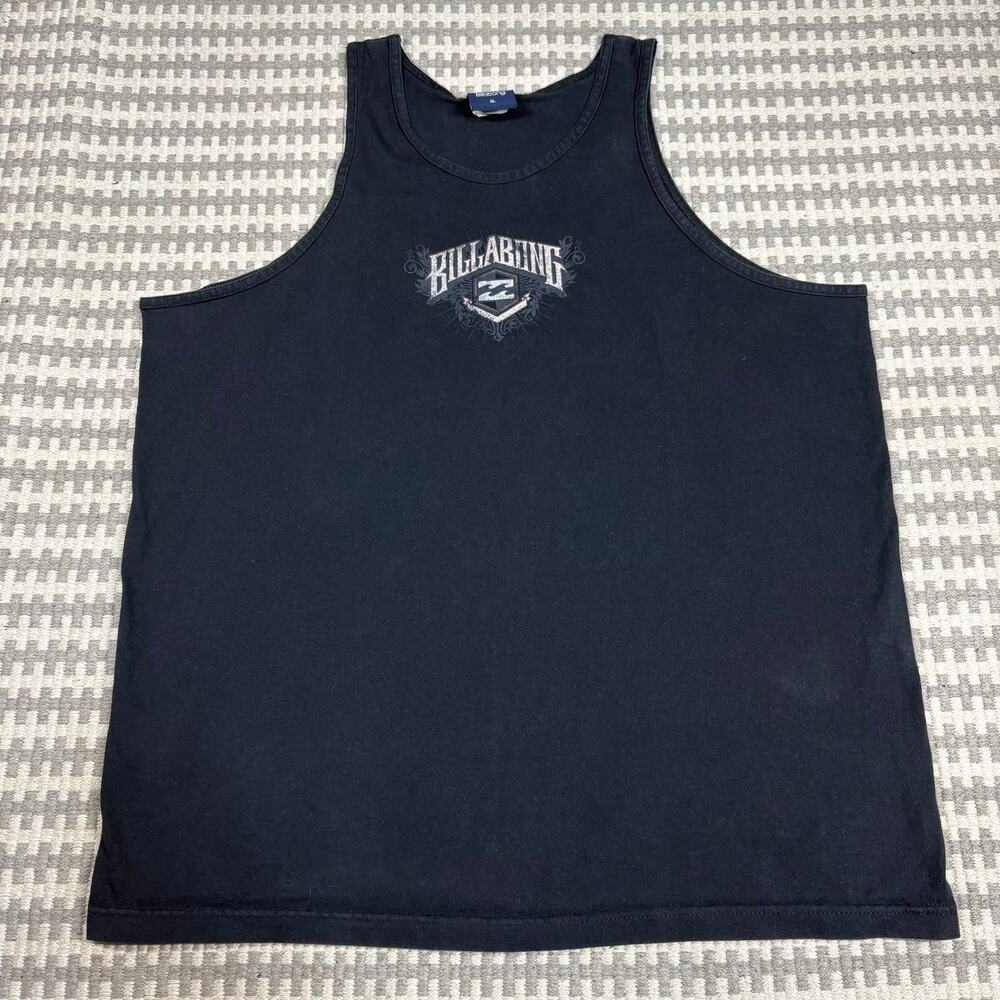 Vintage Billabong Australia Mechanical Systems Graphic Tank Top Black Mens XL